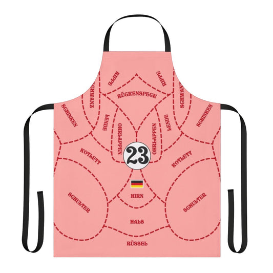Porsche 917 inspired racing apron featuring a vintage pink racing livery design