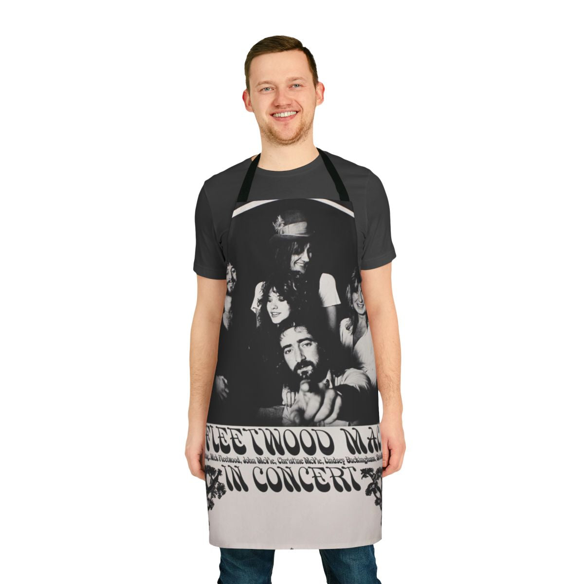 Retro 1975 concert apron featuring a vintage 70s album cover design
