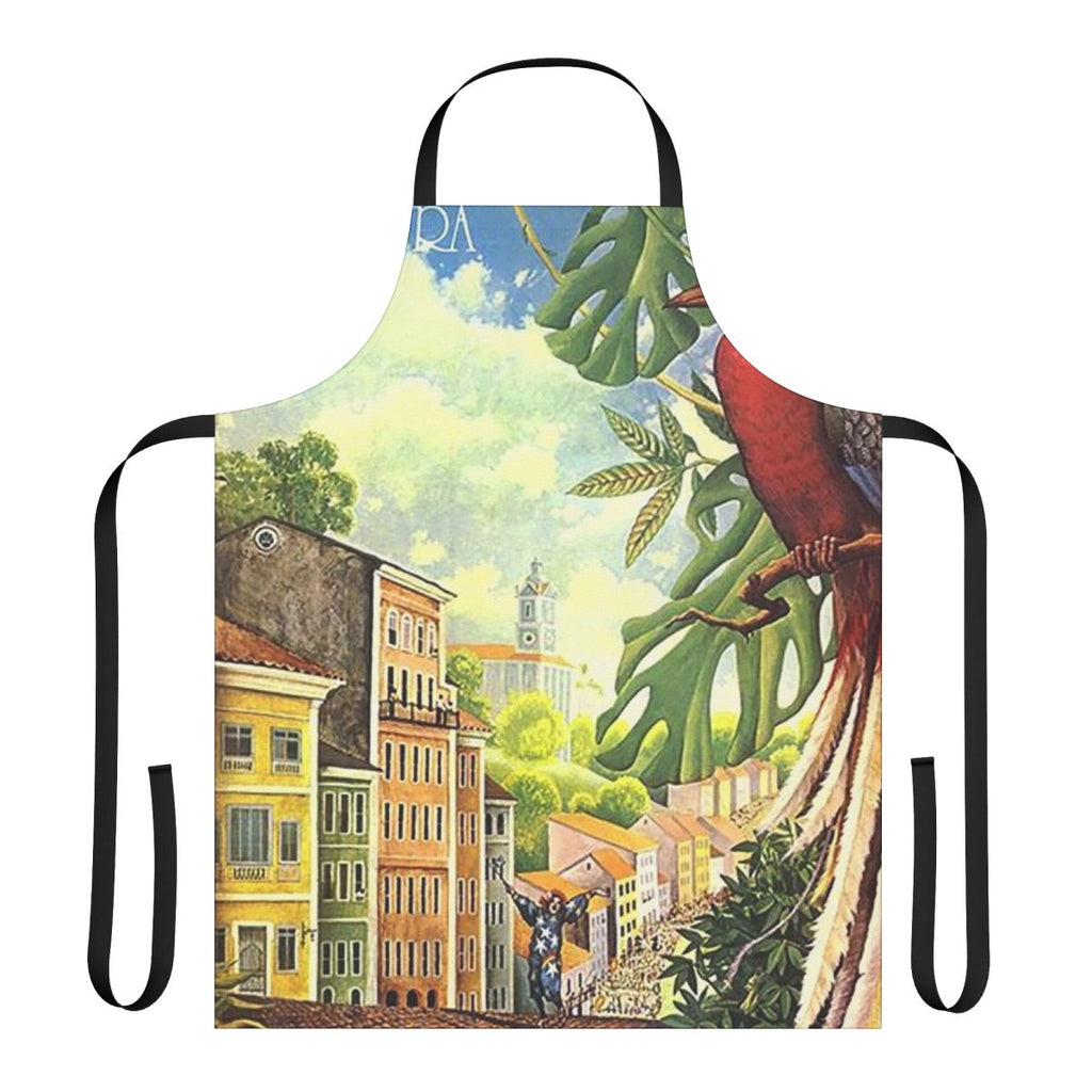 Retro 1980s album cover inspired apron featuring the Spyro Gyra "Carnaval" album artwork
