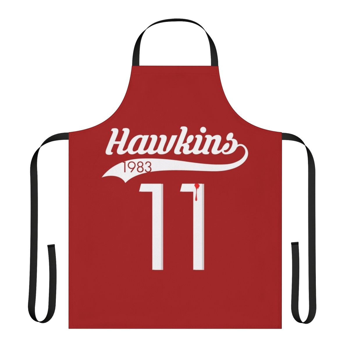 Vintage-style apron with Stranger Things-inspired design