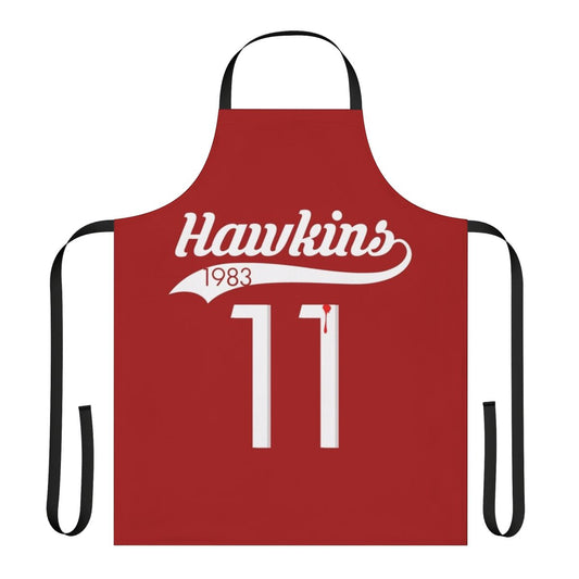 Vintage-style apron with Stranger Things-inspired design