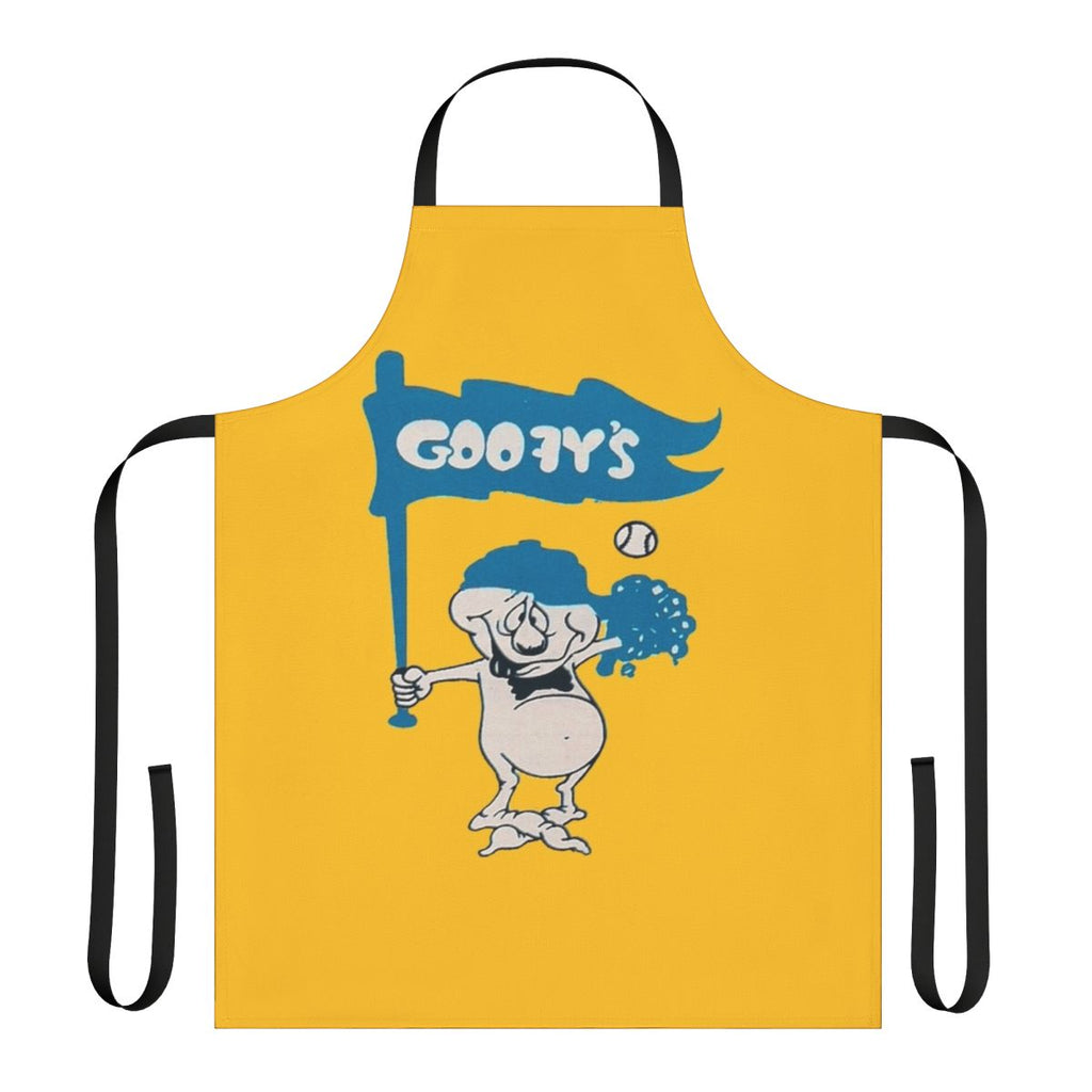 Retro 1980s punk rock inspired apron featuring Minneapolis hardcore music scene imagery