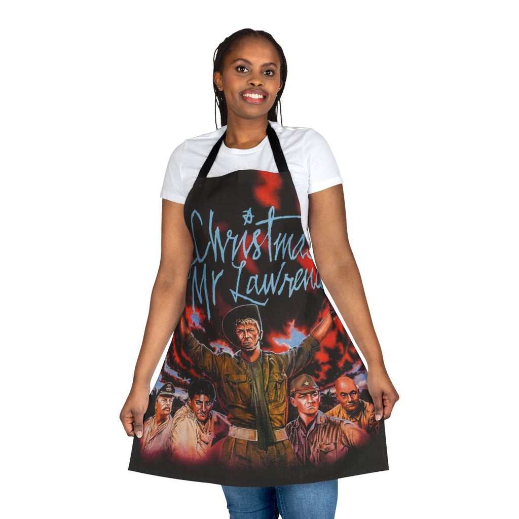 Retro 1983 Japanese war prisoner drama movie-themed apron