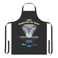 Vintage-style apron featuring the 1990 Monsters of Rock festival logo and design.