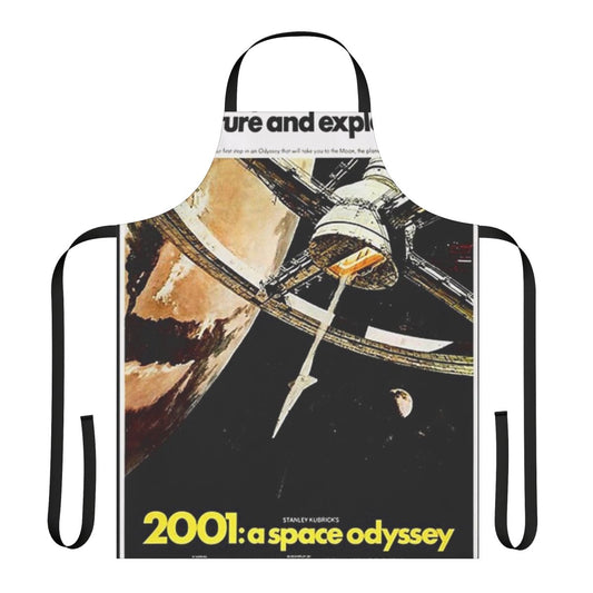 Vintage-inspired apron with 2001: A Space Odyssey movie artwork