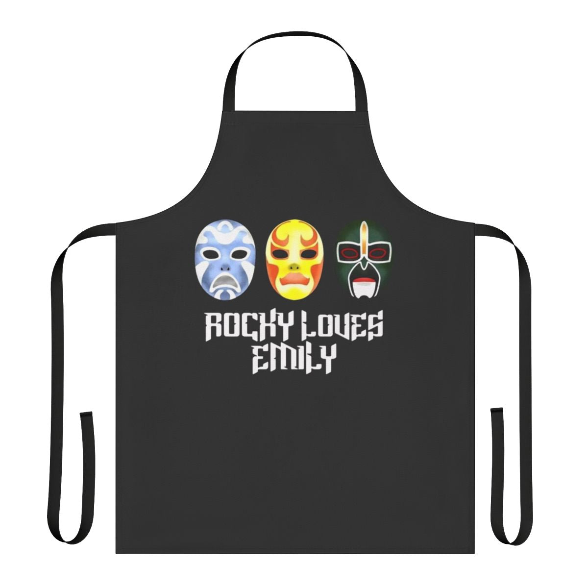 3 Ninjas Rocky Loves Emily Masks Apron with Retro Design