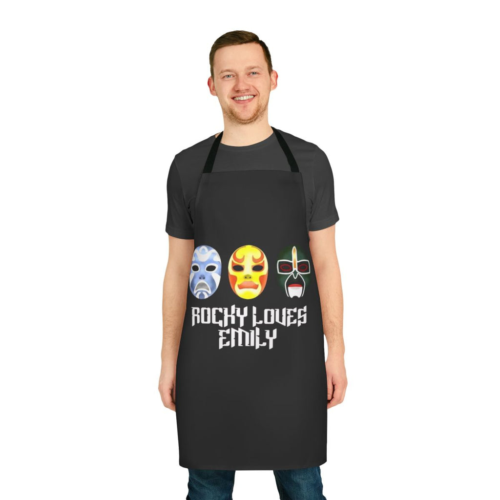 3 Ninjas Rocky Loves Emily Masks Apron with Retro Design