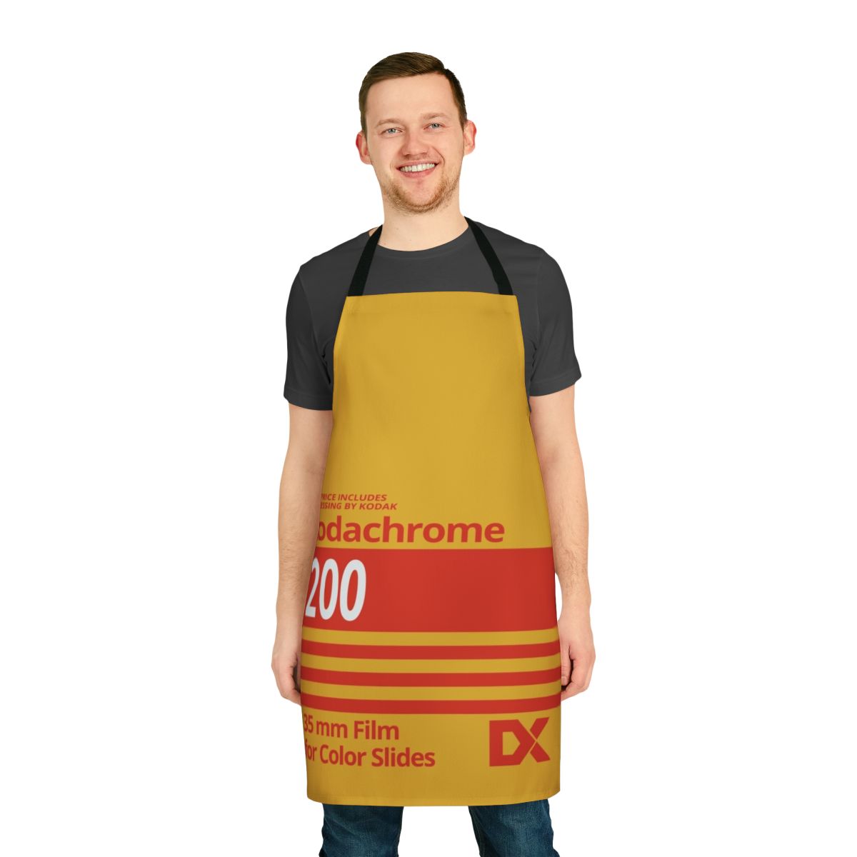 Retro 35mm Kodachrome film inspired apron with vintage photography elements