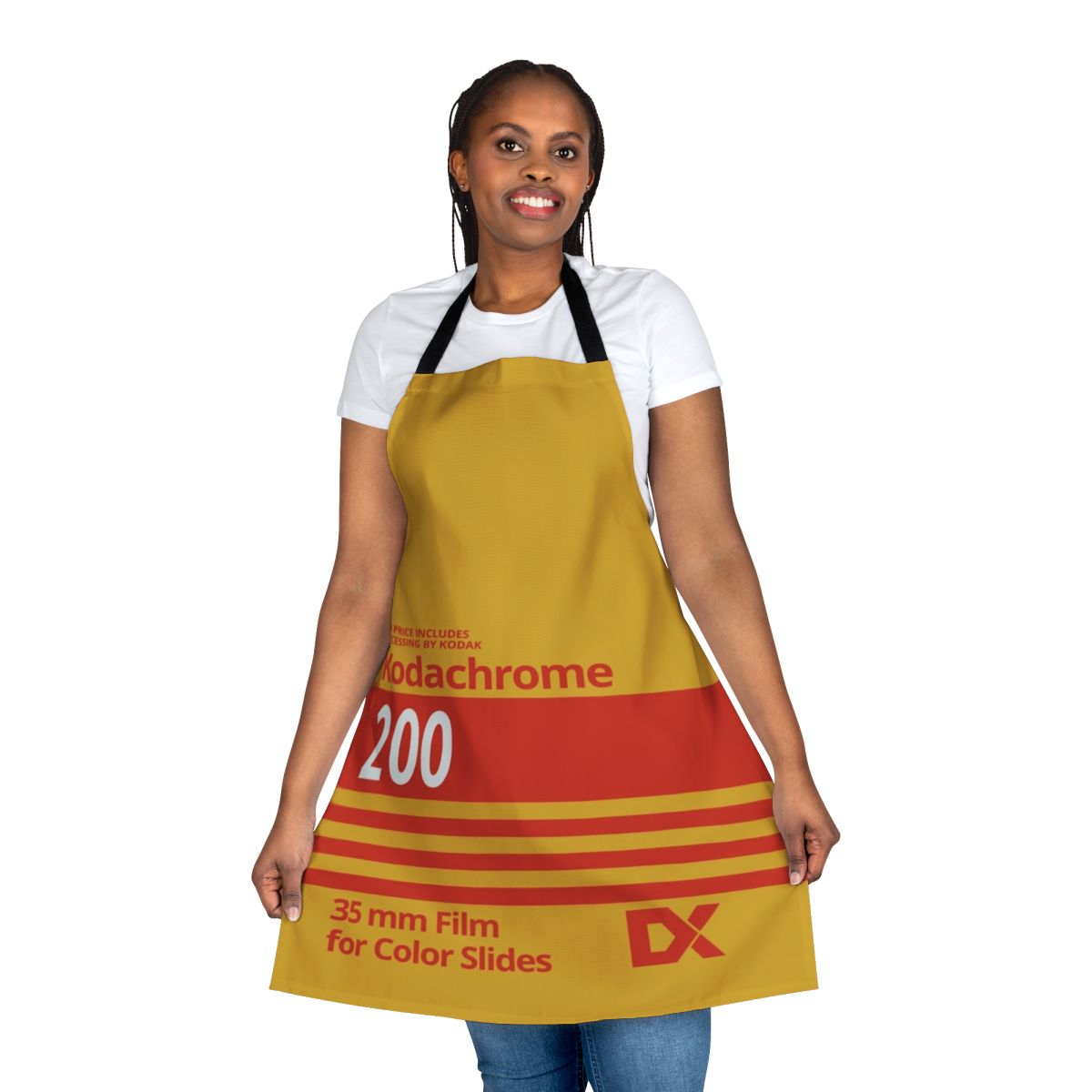 Retro 35mm Kodachrome film inspired apron with vintage photography elements