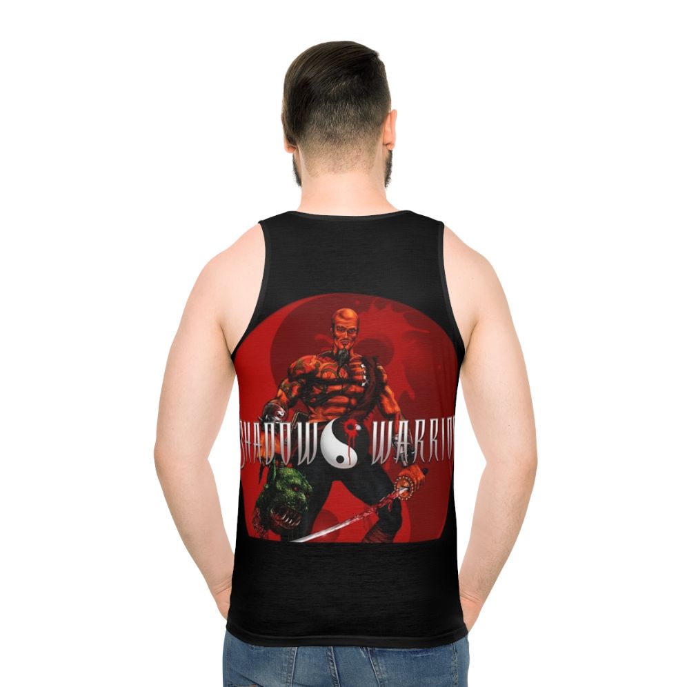Retro 3D gaming unisex tank top featuring Shadow Warrior