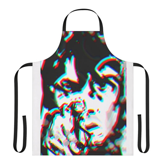 Vibrant 3D Syd Barrett-inspired apron featuring iconic Pink Floyd imagery