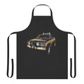 A high-quality apron featuring a vintage-style design inspired by the classic TV series The Fall Guy and the GMC Sierra pickup truck.
