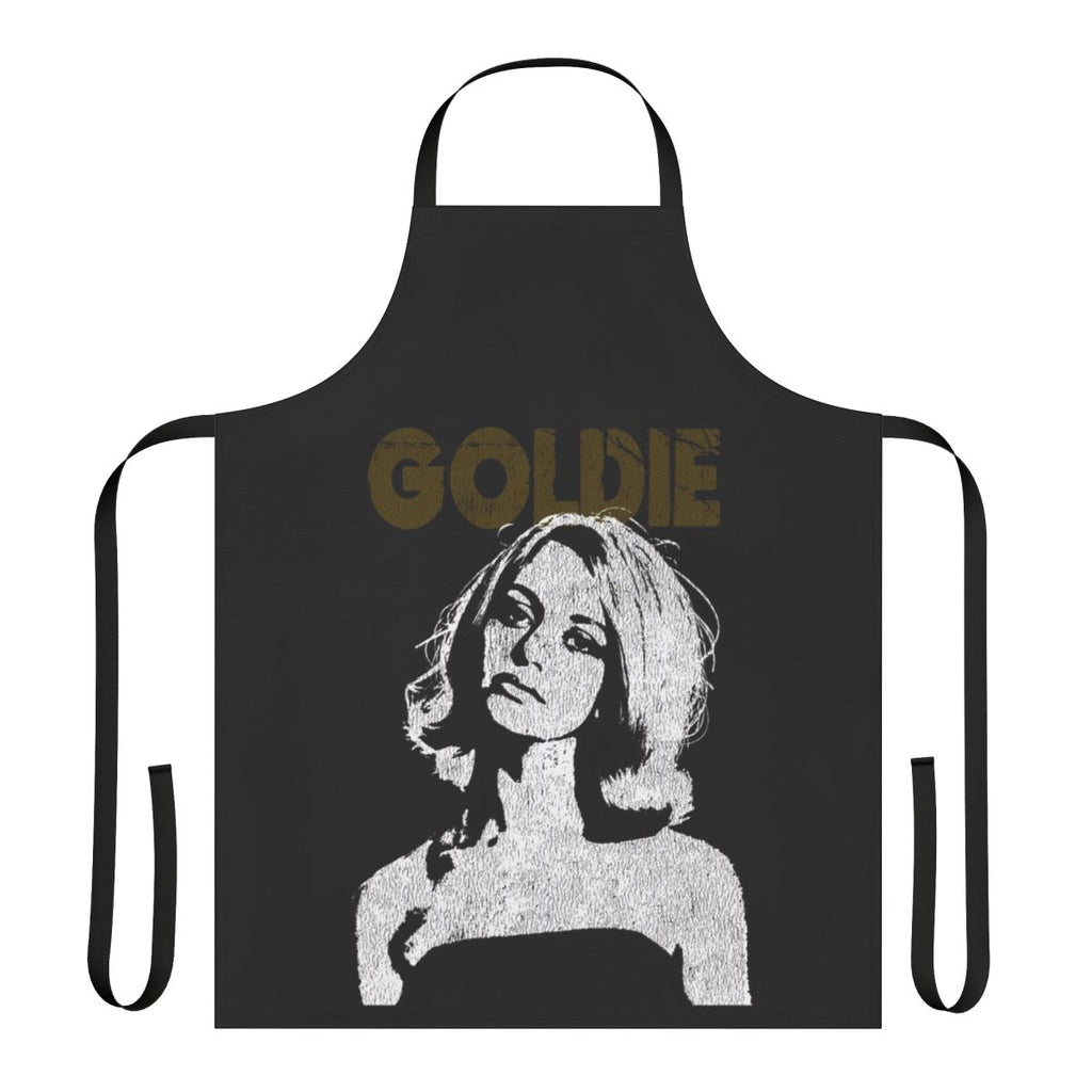 A colorful, retro-inspired apron featuring a playful polka dot pattern