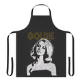 A colorful, retro-inspired apron featuring a playful polka dot pattern
