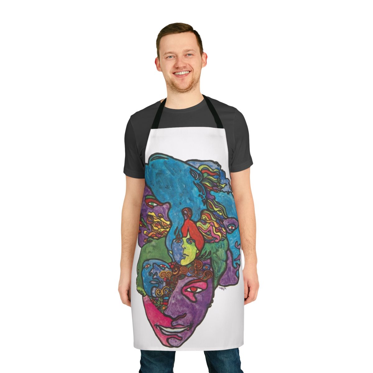 Retro 60s love band forever changes album apron