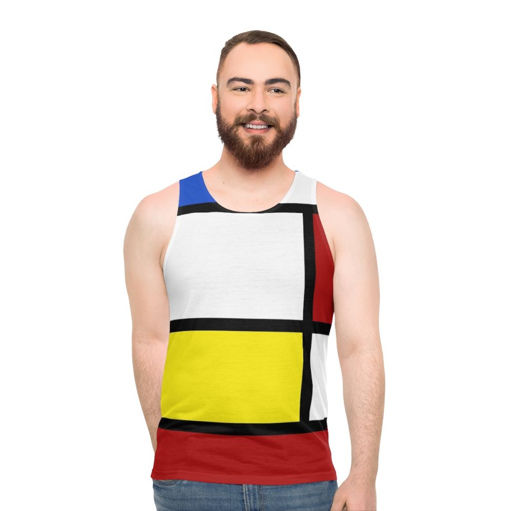 Retro 60s Mod Unisex Tank Top in Red, White and Blue
