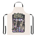 Retro 60s psychedelic-inspired apron with a nod to the band Love and musician Arthur Lee