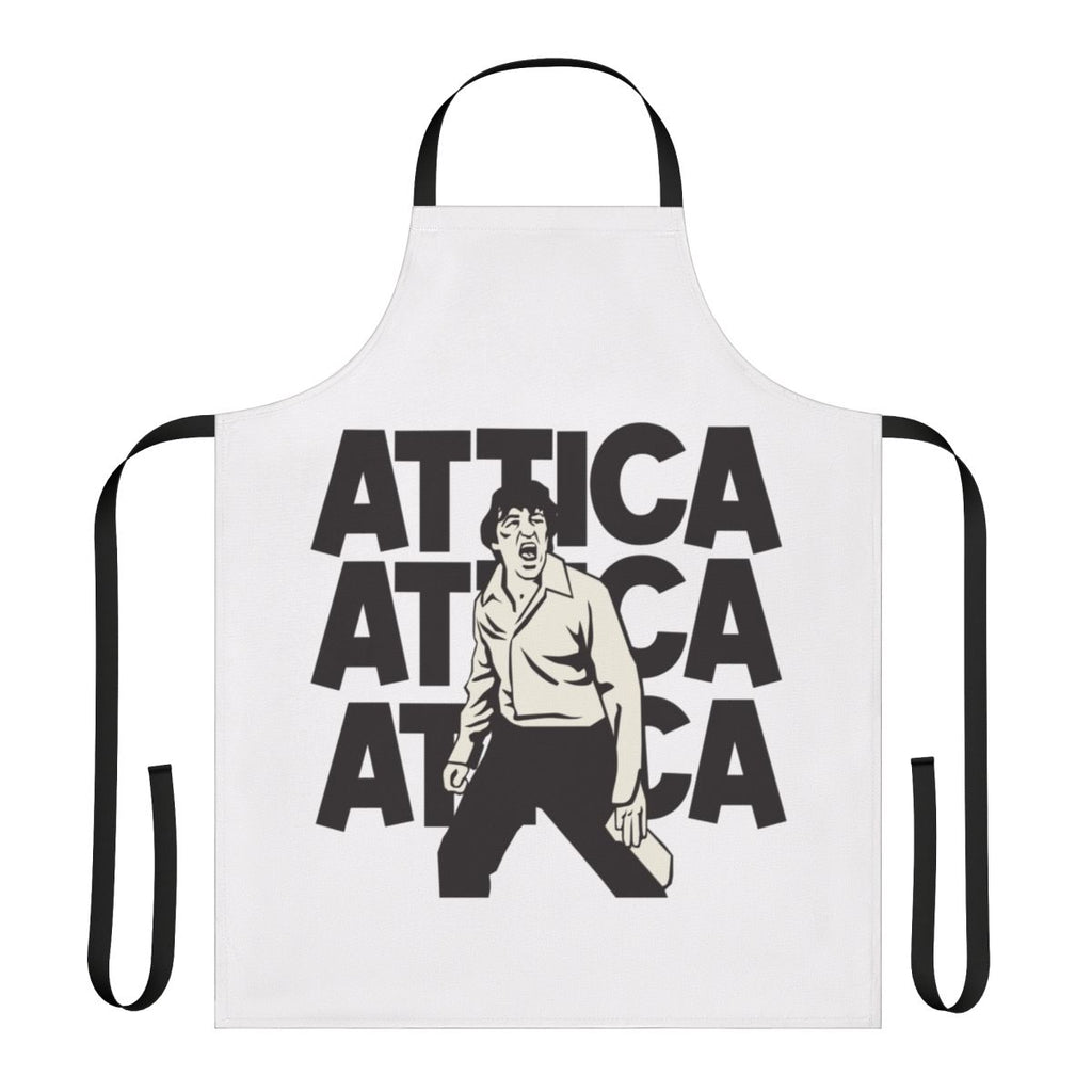 Retro 70s-style apron featuring a stylized design