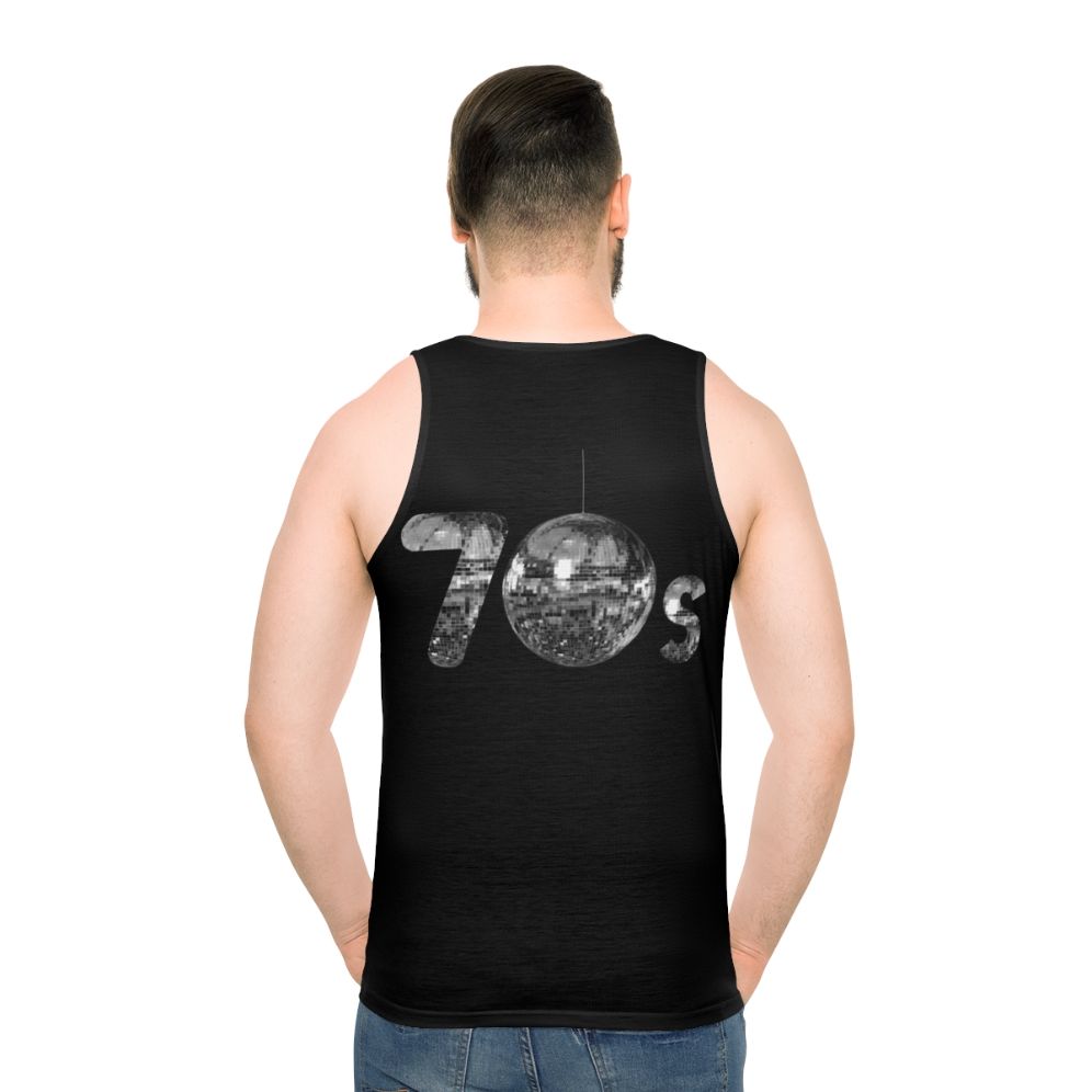 Retro 70s Disco Silver Unisex Tank Top