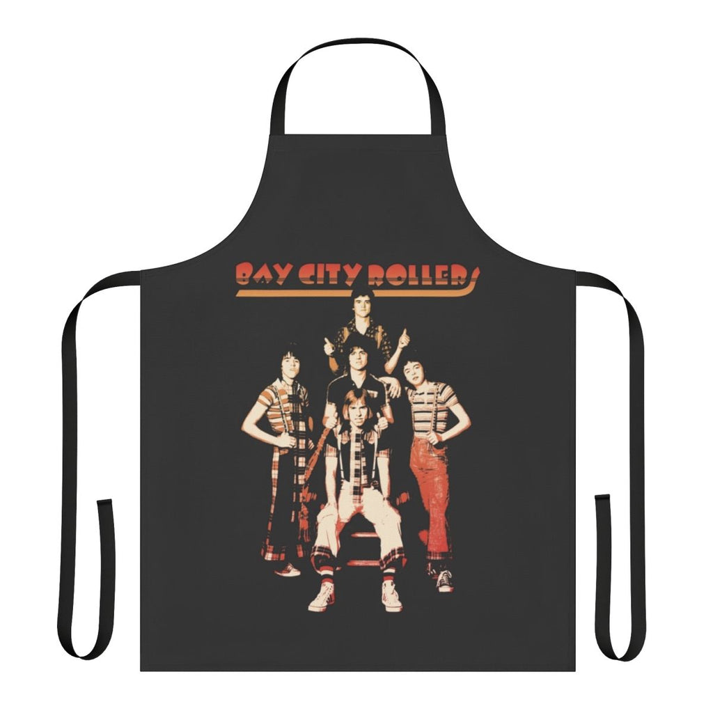 Stylish apron featuring the iconic Bay City Rollers logo and design