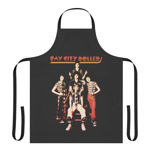Stylish apron featuring the iconic Bay City Rollers logo and design