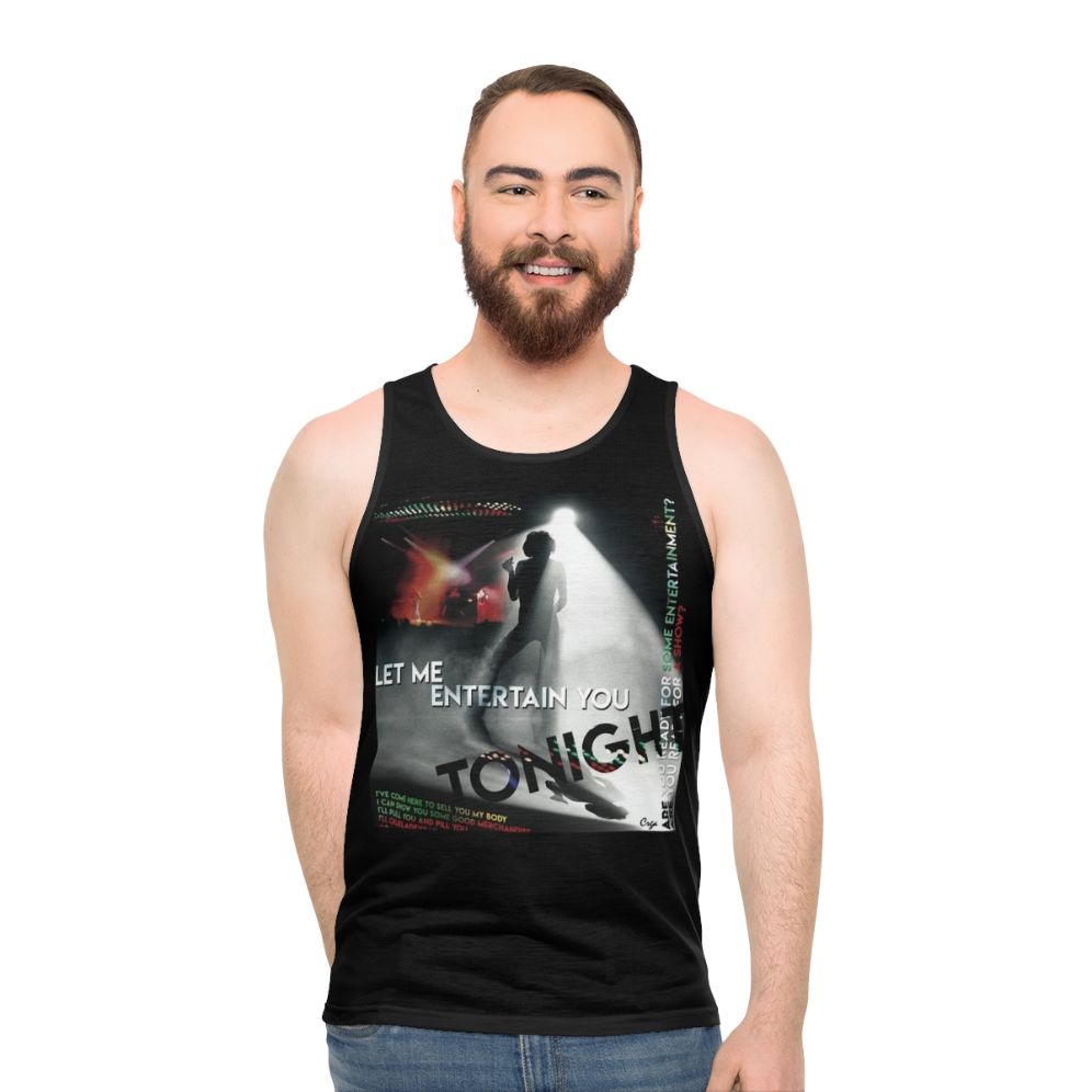 Retro 70s music lover unisex tank top