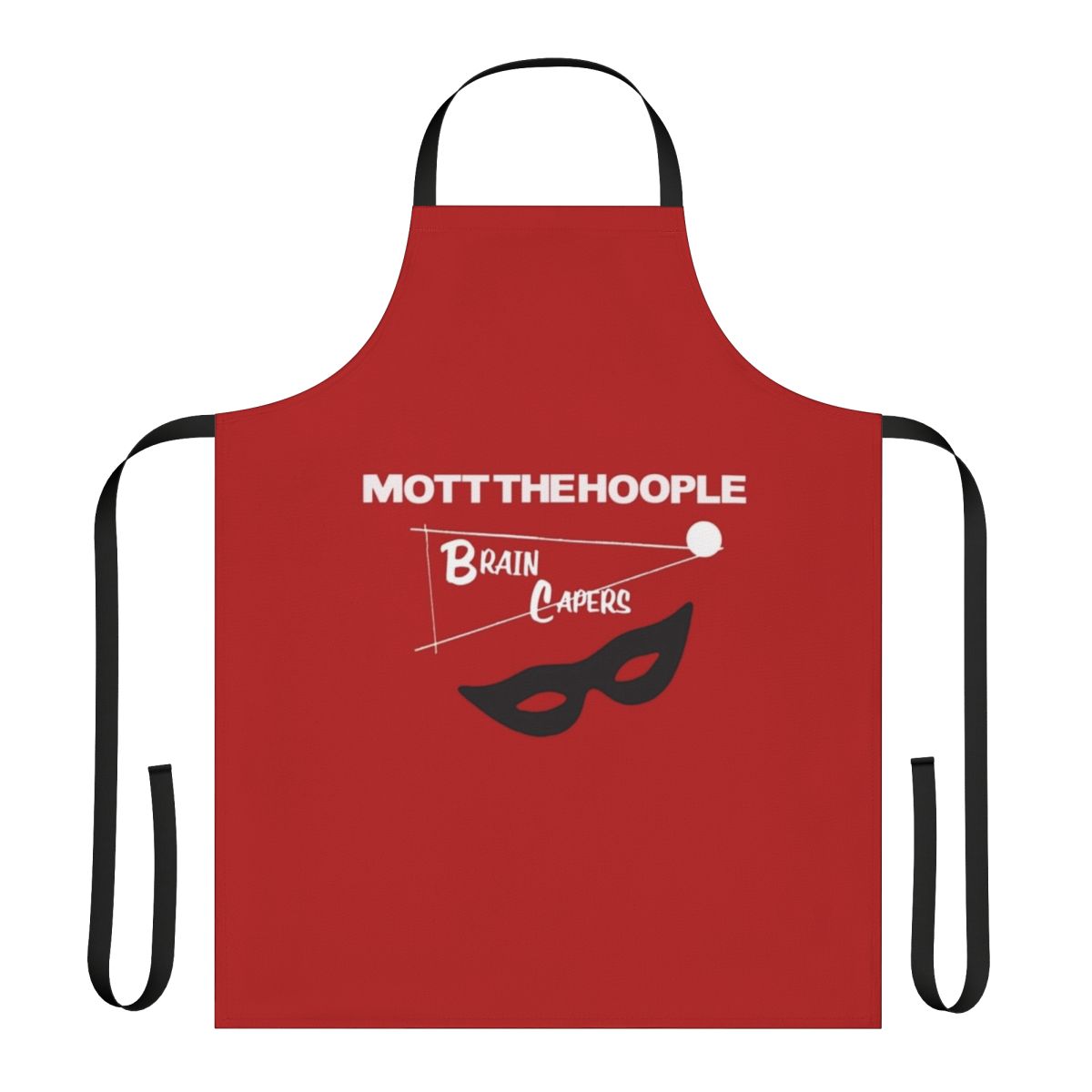 Vintage-style apron featuring a Mott the Hoople-inspired design for 70s music fans
