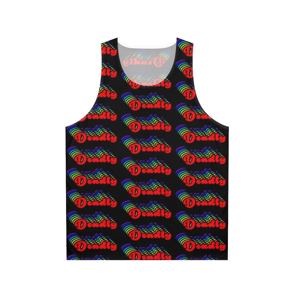 Retro 70s rainbow unisex tank top