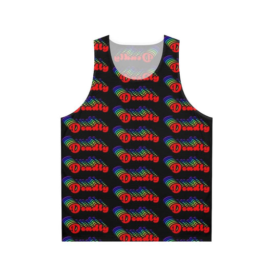 Retro 70s rainbow unisex tank top