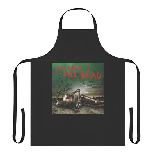 Retro 70s rock band themed apron with music lyrics