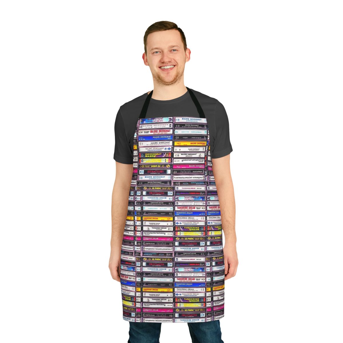 Tangerine Dream inspired apron with retro 70s music design