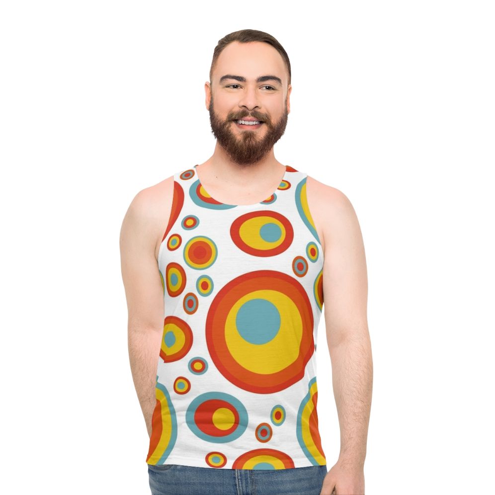 Retro 70s Vintage Psychedelic Pattern Unisex Tank Top