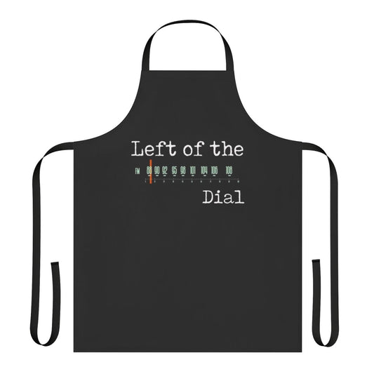 Vintage-style apron featuring alternative music references
