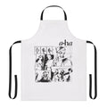 Retro 80s inspired apron featuring the iconic A-ha "Take On Me" lyrics and design