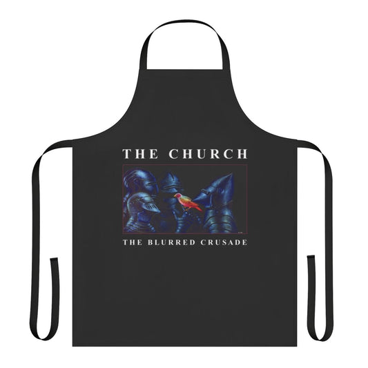 Retro apron featuring the cover art of The Church's album "The Blurred Crusade"