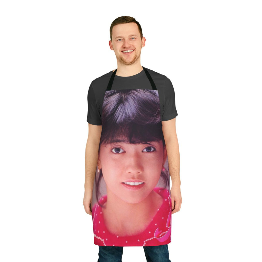 Vintage-style apron with a design inspired by the 1983 City Pop album "Chinese Kiss" by Iyo Matsumoto