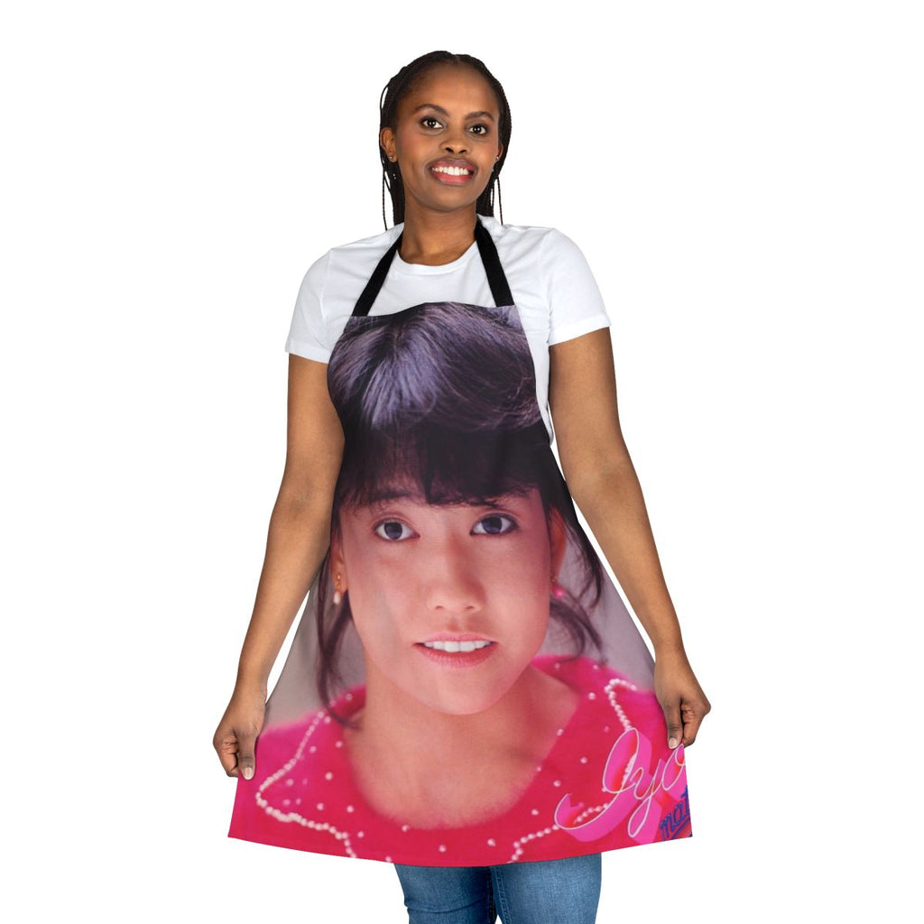 Vintage-style apron with a design inspired by the 1983 City Pop album "Chinese Kiss" by Iyo Matsumoto