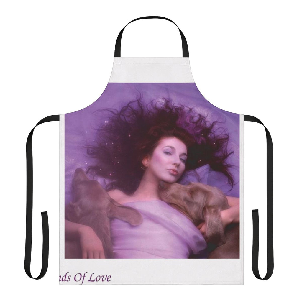 Retro 80s-themed apron with Stranger Things and Kate Bush references