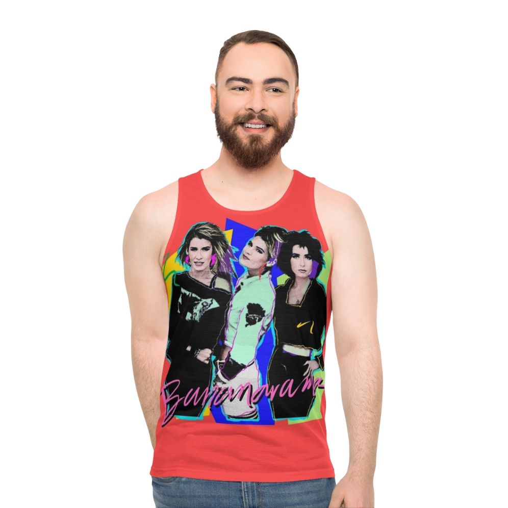 Retro 80s banana disco tank top