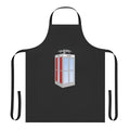 Stylish apron featuring the iconic phone booth from the 80s film Bill and Ted's Excellent Adventure