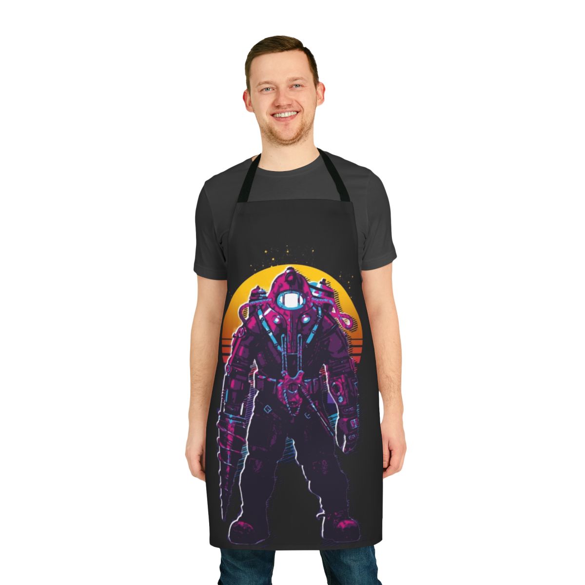 Retro 80s-inspired Bioshock Big Daddy character apron