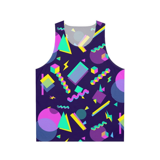 Retro 80s bowling alley vaporwave unisex tank top