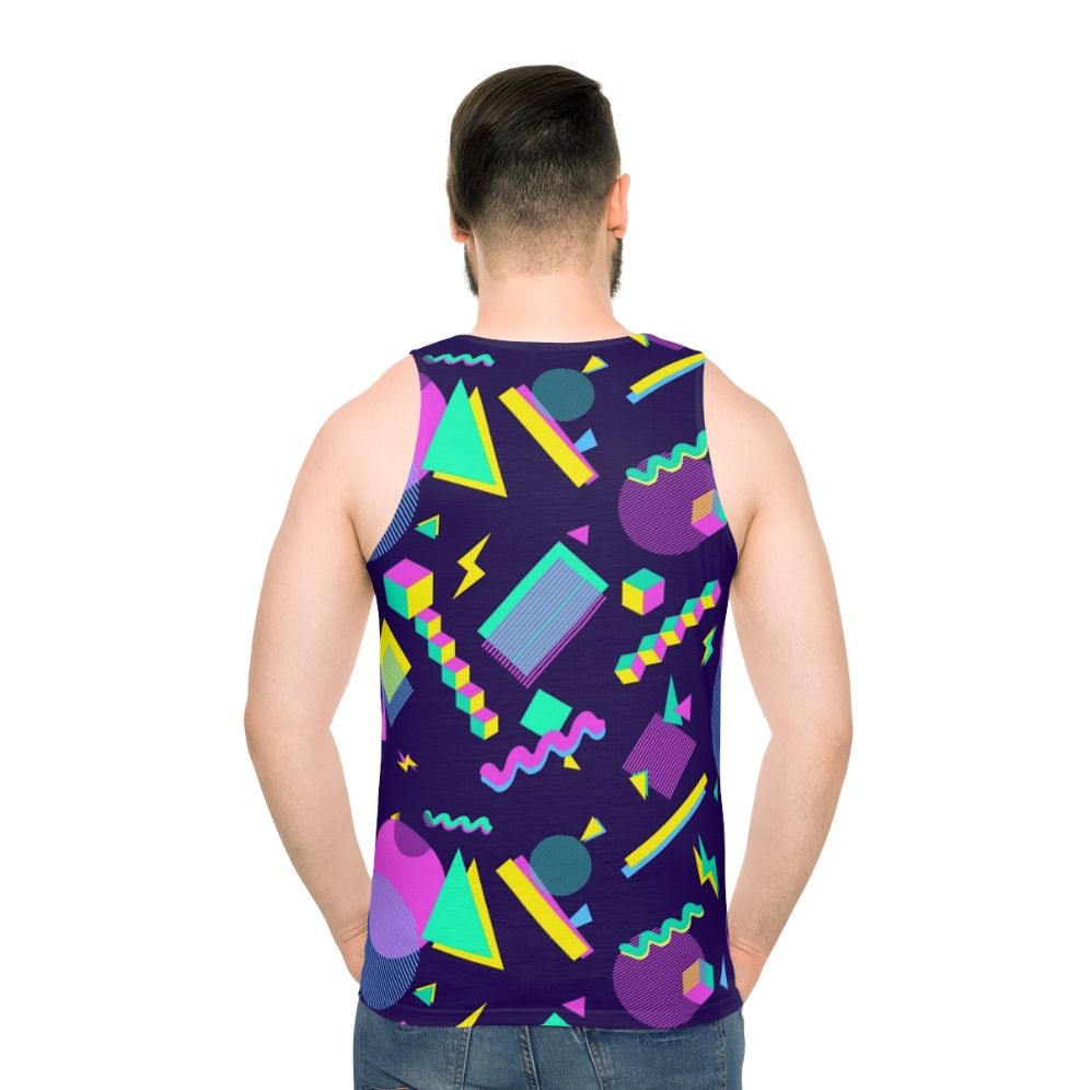 Retro 80s bowling alley vaporwave unisex tank top