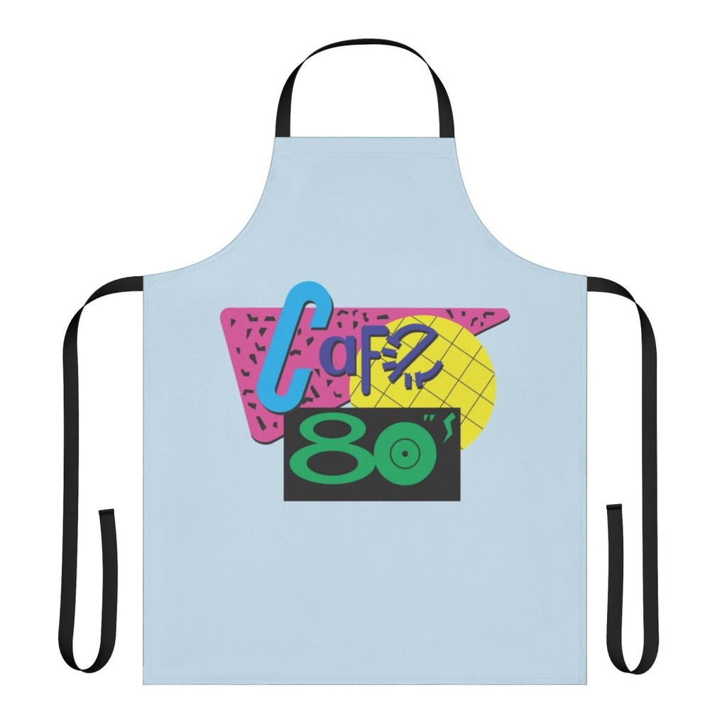 Retro 80s cafe apron with vintage logo and Back to the Future inspired design