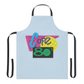 Retro 80s cafe apron with vintage logo and Back to the Future inspired design