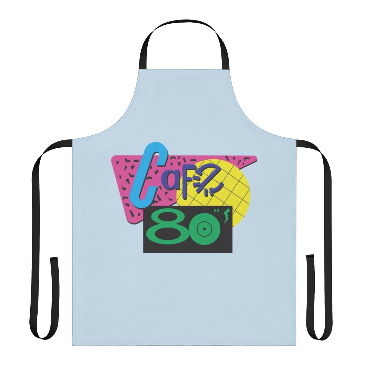 Retro 80s cafe apron with vintage logo and Back to the Future inspired design