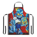 Retro 80s style b-boy apron with graffiti and hip hop design