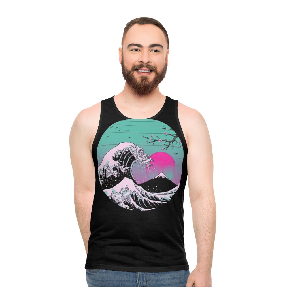 Retro 80s Great Wave Unisex Tank Top