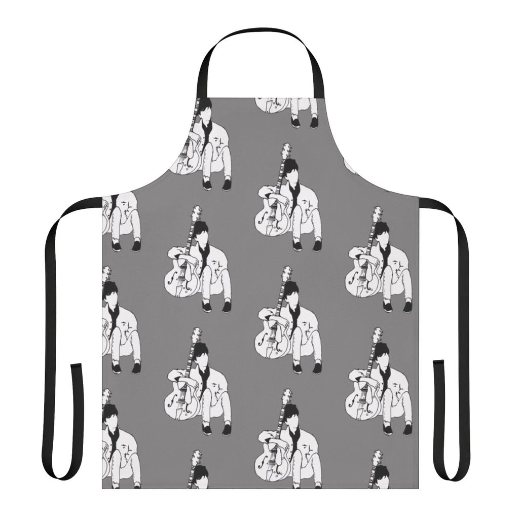 Apron with 80s rock band graphic of Johnny Marr, guitarist of The Smiths