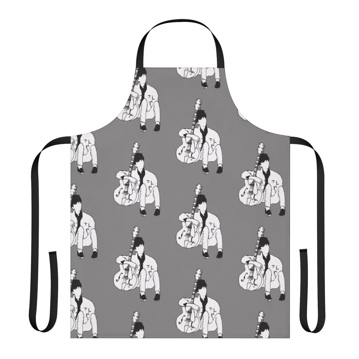 Apron with 80s rock band graphic of Johnny Marr, guitarist of The Smiths